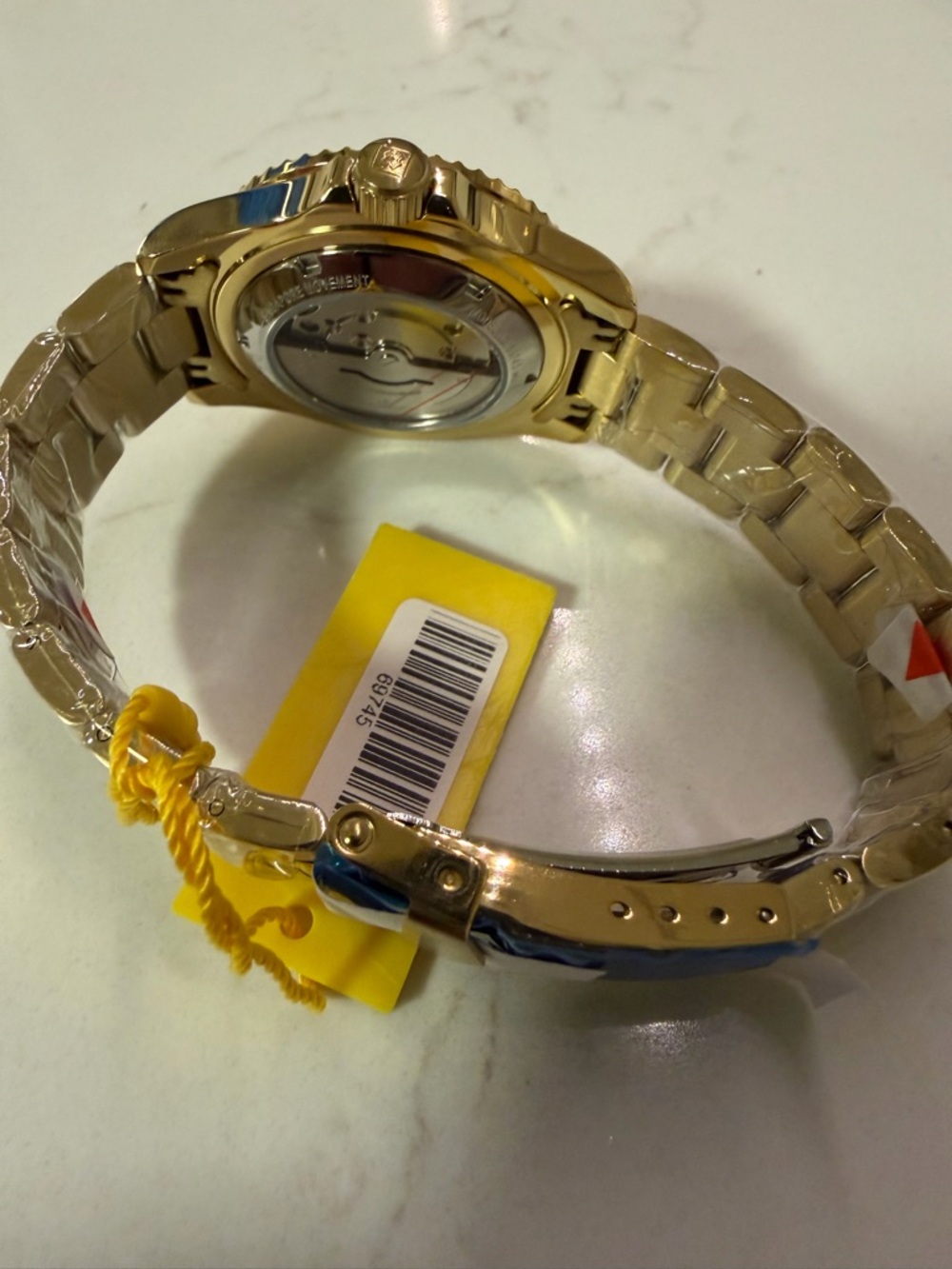 Invicta automatic Gold Watch with Light Blue Dial - Picture 3 of 3
